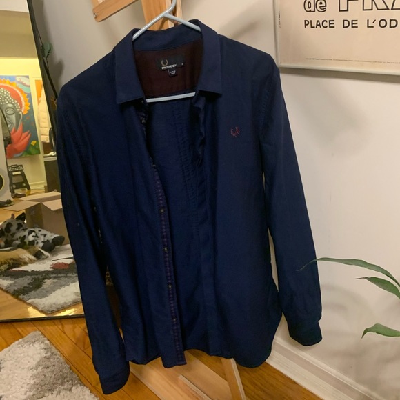 Fred Perry Button Down - Blue - Picture 3 of 3